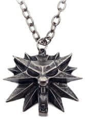 Camerazar Pánský sběratelský náhrdelník Zaklínač, černý, kovové slitiny, 5x4 cm