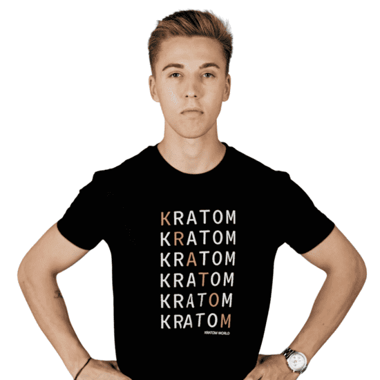 Kratom World Kratom - Kratom World Pánské tričko Černé Velikost S