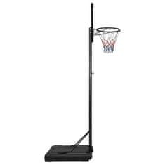 Vidaxl Basketbalový koš s průhlednou deskou 235–301 cm polykarbonát