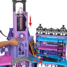 Monster High Strašidelná škola monsterek, domeček pro panenky, 35 kousků nábytku a doplňků HLP88