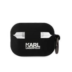 Karl Lagerfeld & Choupette silikonový kryt pro AirPods Pro 2, černý Černá
