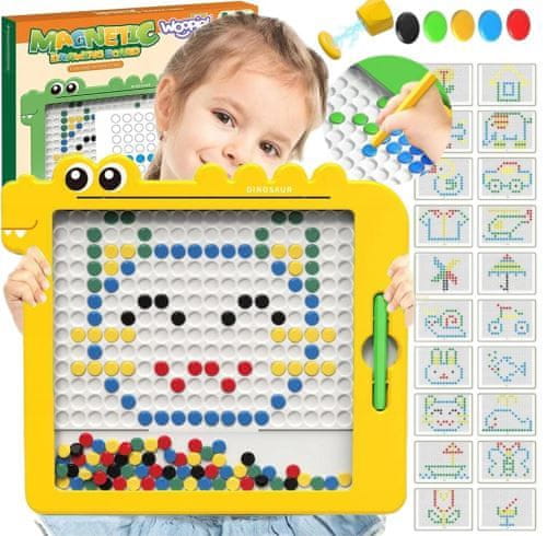 WOOPIE WOOPIE Dětská magnetická tabule Montessori MagPad Dinosaur