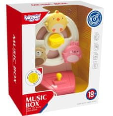 WOOPIE WOOPIE Music Box Kolotoč Zvířata Vzdělávací hudební hračka