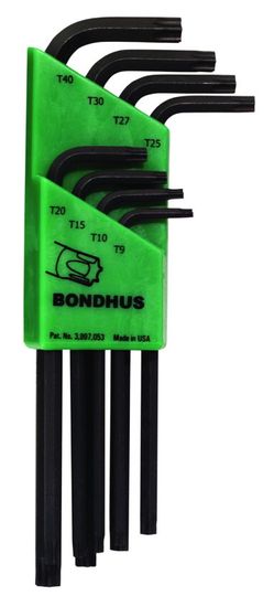 BONDHUS  31834 sada L-klíčů imbus torx TLX 8 (T9-40)