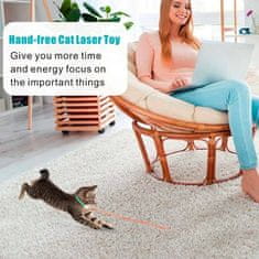 Netscroll Interaktivní hračka pro kočky, nositelný automatický laserový ukazatel, podporuje přirozené lovecké instinkty, zábavné a bezpečné cvičení pro vnitřní kočky, volný čas pro vás, CollarLaser 