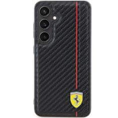 Ferrari Originální pevné pouzdro Carbon Printed Line FEHCS24SN3DUR pro Samsung Galaxy S24 Black