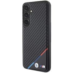 Bmw Originální pouzdro hardcase Carbon Tricolor Line MagSafe BMHMS24M23PUDTK pro Samsung Galaxy S24 Plus Black