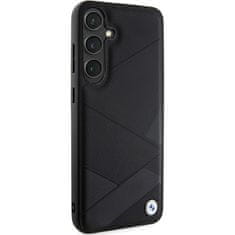 Bmw Originální pouzdro hardcase Signature Leather Crossing Lines Pattern BMHCS24M23RCGPK pro Samsung Galaxy S24 Plus Black