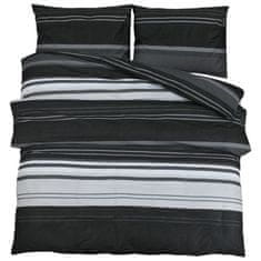 Vidaxl Sada ložního prádla černá a bílá 260 x 240 cm bavlna