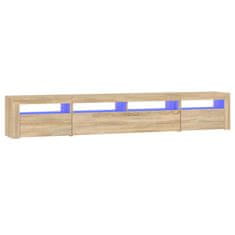 Vidaxl TV skříňka s LED osvětlením dub sonoma 240x35x40 cm