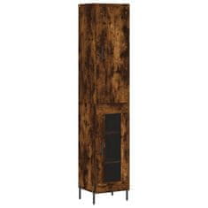 Vidaxl Skříň highboard kouřový dub 34,5 x 34 x 180 cm kompozitní dřevo