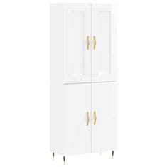 Vidaxl Skříň highboard lesklá bílá 69,5 x 34 x 180 cm kompozitní dřevo