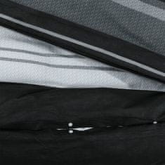 Vidaxl Sada ložního prádla černá a bílá 260 x 240 cm bavlna