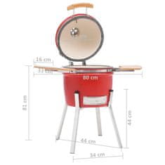 Vidaxl Kamado Zahradní gril a udírna keramický 81 cm