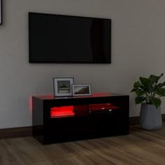 Vidaxl TV skříňka s LED osvětlením černá 90 x 35 x 40 cm