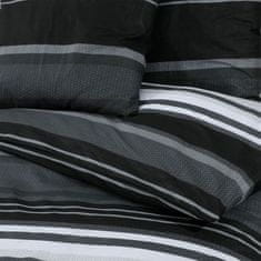 Vidaxl Sada ložního prádla černá a bílá 225 x 220 cm bavlna