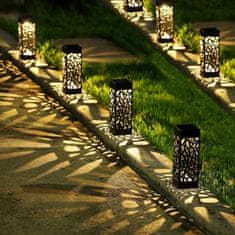 Vixson Solárni LED osvětlení, Dekorativní LED lampa do země, LED Venkovní osvětlení (2ks, 28cm) | GARDENIAS