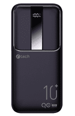 C-Tech Powerbanka 10000mAh, Li-Pol, 22,5W, USB-C/USB-A/micro USB