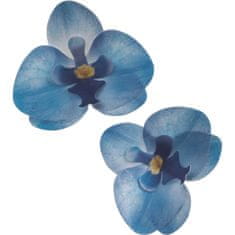 Dekora Květy z jedlého papíru orchidej modrá 10ks -