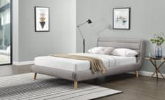 Halmar Čalouněná postel Elanda 160x200 dvoulůžko - světle šedá