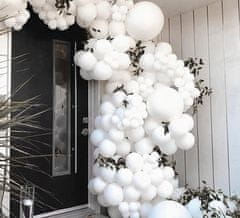 TopKing Bílé balónky svatba, narozeniny 50 ks