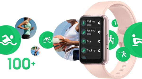 Samsung Galaxy Fit3 Fitness narukvica AMOLED detekcija pada zaslona Hitni poziv Bluetooth uparivanje s telefonskim obavijestima Mjerenje otkucaja srca Mjerenje zasićenosti SpO2 Kontrola gestama Udobna narukvica Sportska narukvica Interna memorija Glazba Multisport Kontrola kamere