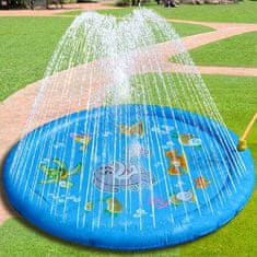 Netscroll  Nafukovací bazén s vodní fontánou, nafukovací podložka vhodná pro děti a domácí zvířata, skvělé ochlazení a zábava zároveň, nápad na dárek, vhodný na pláži nebo na trávníku, FunPoolPaw