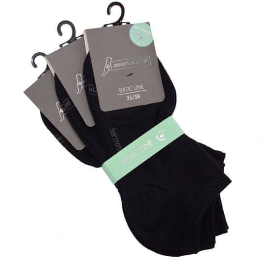 Zdravé Ponožky  unisexové jednobarevné bavlněné sneaker ponožky s ionty stříbra 94001 3pack