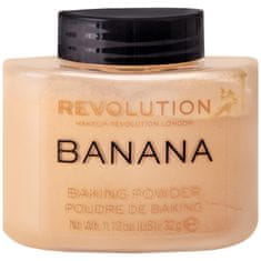 Makeup Revolution Luxury Powder Banánový pudr na make-up 32 g, pohodlný způsob aplikace