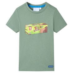 Greatstore Dětské tričko s krátkým rukávem khaki 116