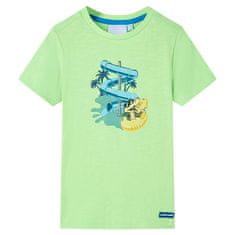 Greatstore Dětské tričko neonově zelené 140