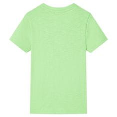 Greatstore Dětské tričko neonově zelené 140