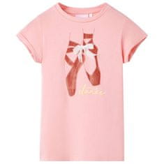 Vidaxl Dětské tričko růžové 116