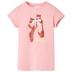 Vidaxl Dětské tričko růžové 128