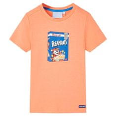 Greatstore Dětské tričko s krátkým rukávem neonově oranžové 140