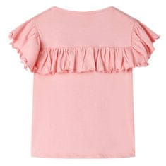 Greatstore Dětské tričko středně růžové 116