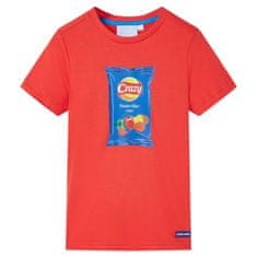 Greatstore Dětské tričko s krátkým rukávem červené 140