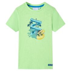 Vidaxl Dětské tričko neonově zelené 128