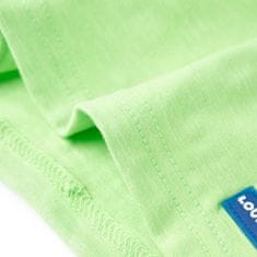 Vidaxl Dětské tričko neonově zelené 128