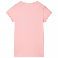 Vidaxl Dětské tričko růžové 128