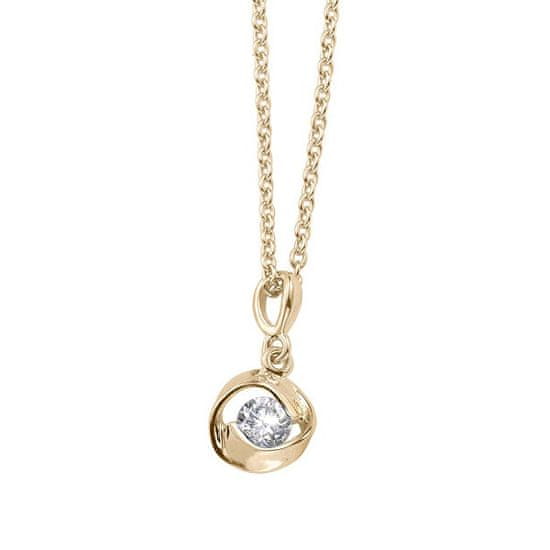 Módní pozlacený náhrdelník Outline 32207.WHI.SG