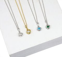 Módní pozlacený náhrdelník Outline 32207.WHI.SG