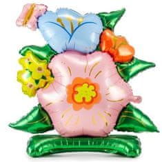 PartyDeco Flowers party – Balónek fóliový samostojný Květiny 86 x 80,5 cm