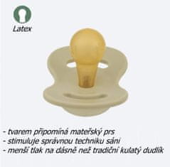 lullaby planet Šidítko, dudlík kaučukový, třešinka, 2ks, Lullaby Planet, 0-6m, oliva/hořčice