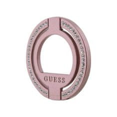 Guess Držák Guess MagSafe Ring Rhinestone - růžový