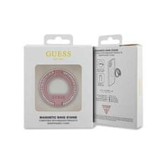 Guess Držák Guess MagSafe Ring Rhinestone - růžový