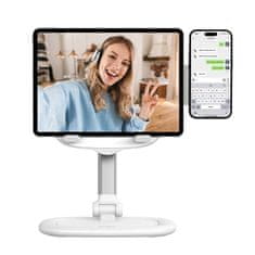 BASEUS Nastavitelný stojan na tablet Seashell bílý Baseus