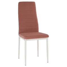 BPS-koupelny Židle, růžová, velvet látka / bílý kov, COLETA NOVA