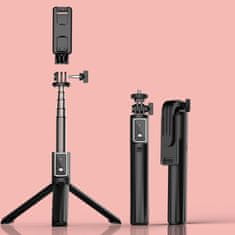 TopQ Bluetooth tripod mini selfie tyč P40L se stativem černá