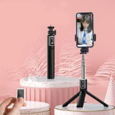 TopQ Bluetooth tripod mini selfie tyč P40L se stativem černá